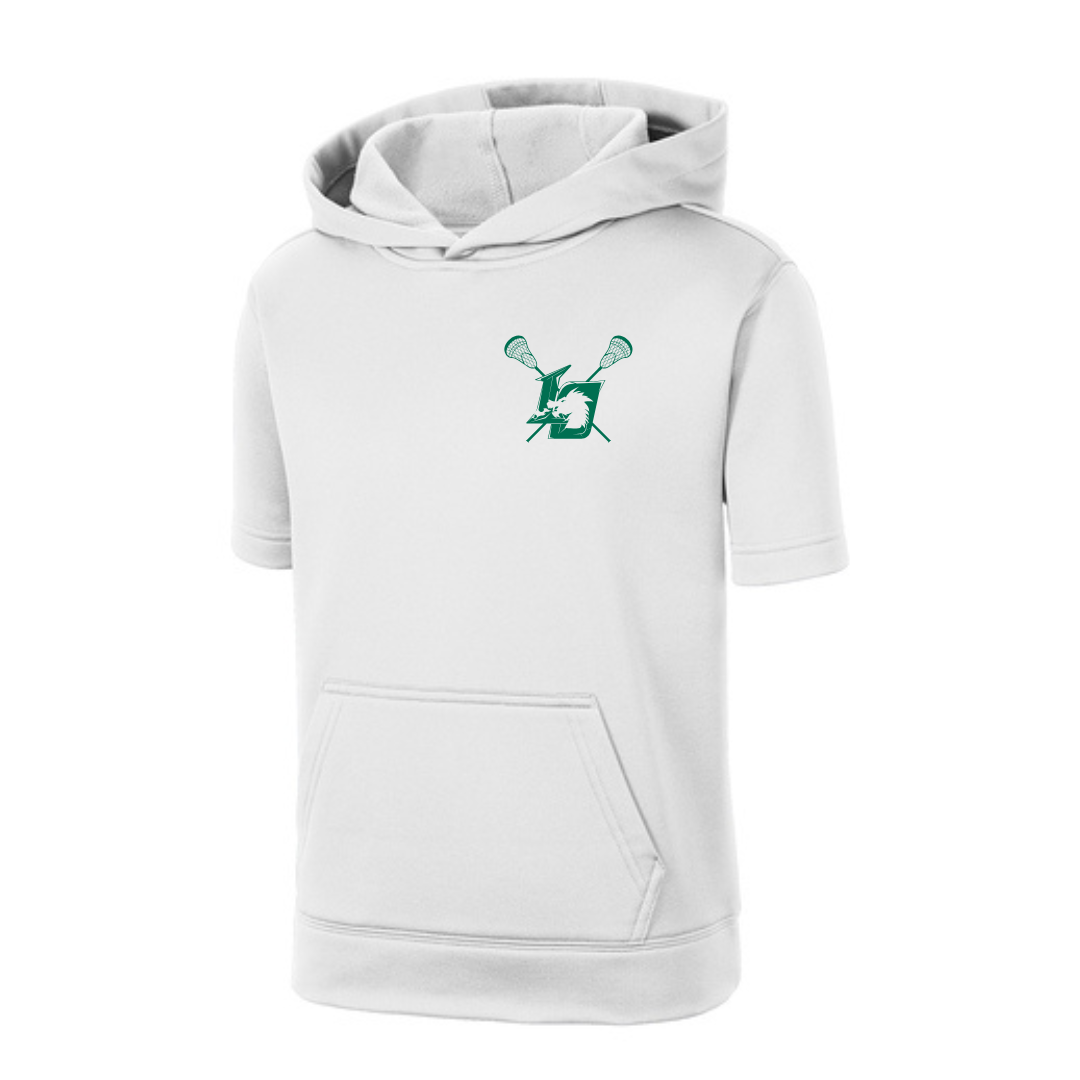 LO Dragons Lacrosse Youth Sport-Wick ® Fleece Short Sleeve Hooded Pullover