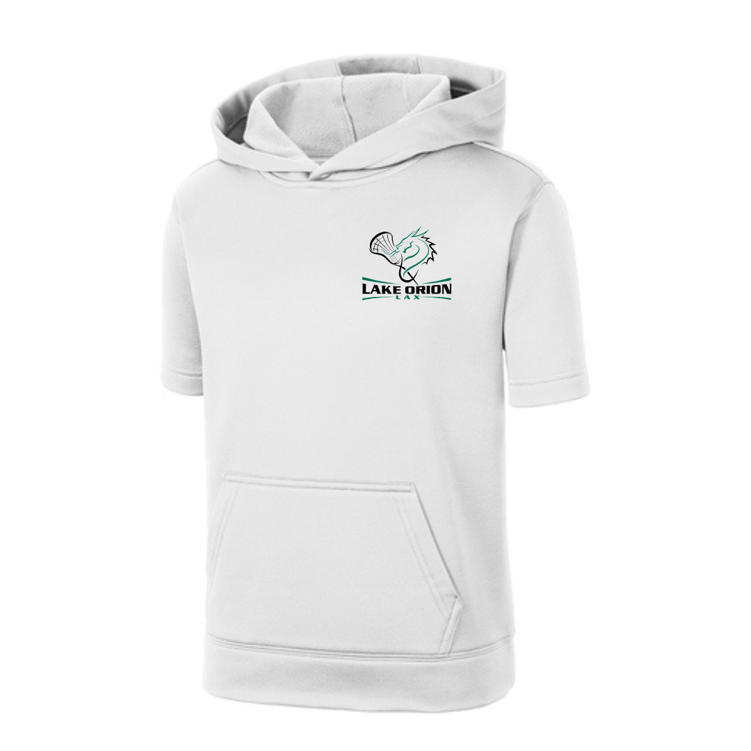 Lake Orion LAX Lacrosse Youth Sport-Wick ® Fleece Short Sleeve Hooded Pullover