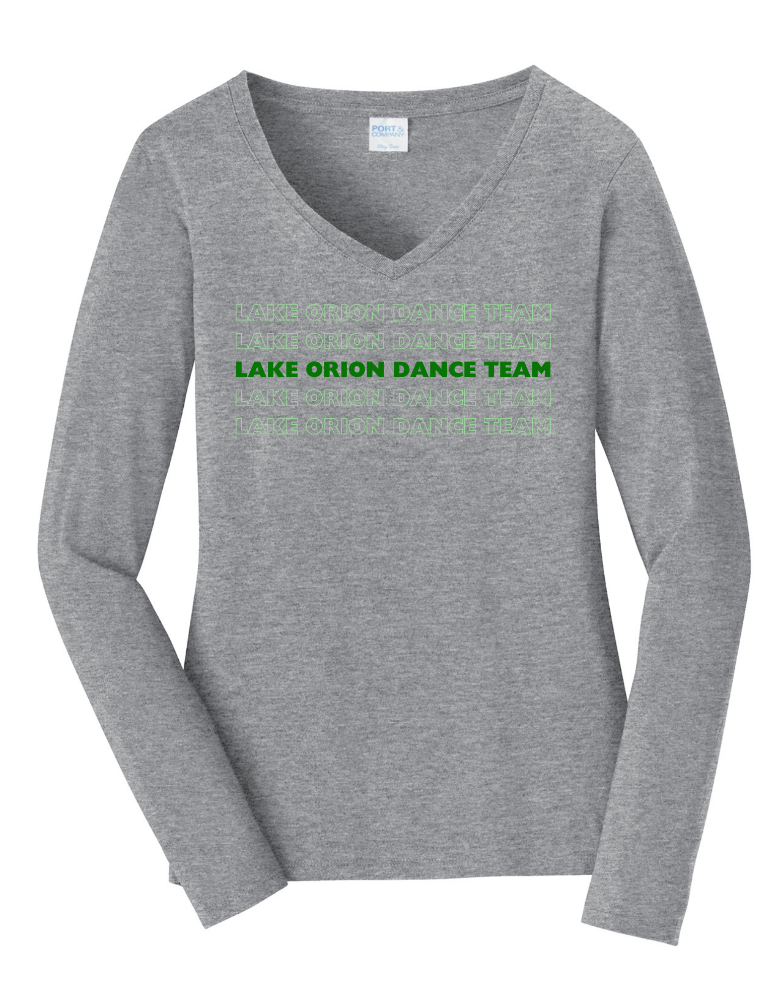 Ladies Long Seeve Fan Favorite V-Neck T