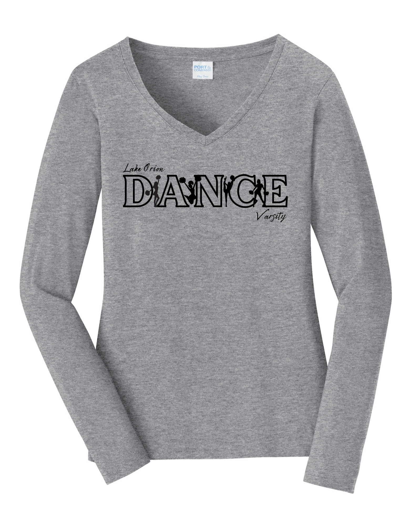 Varsity Team Ladies Long Seeve Fan Favorite V-Neck T (Copy)