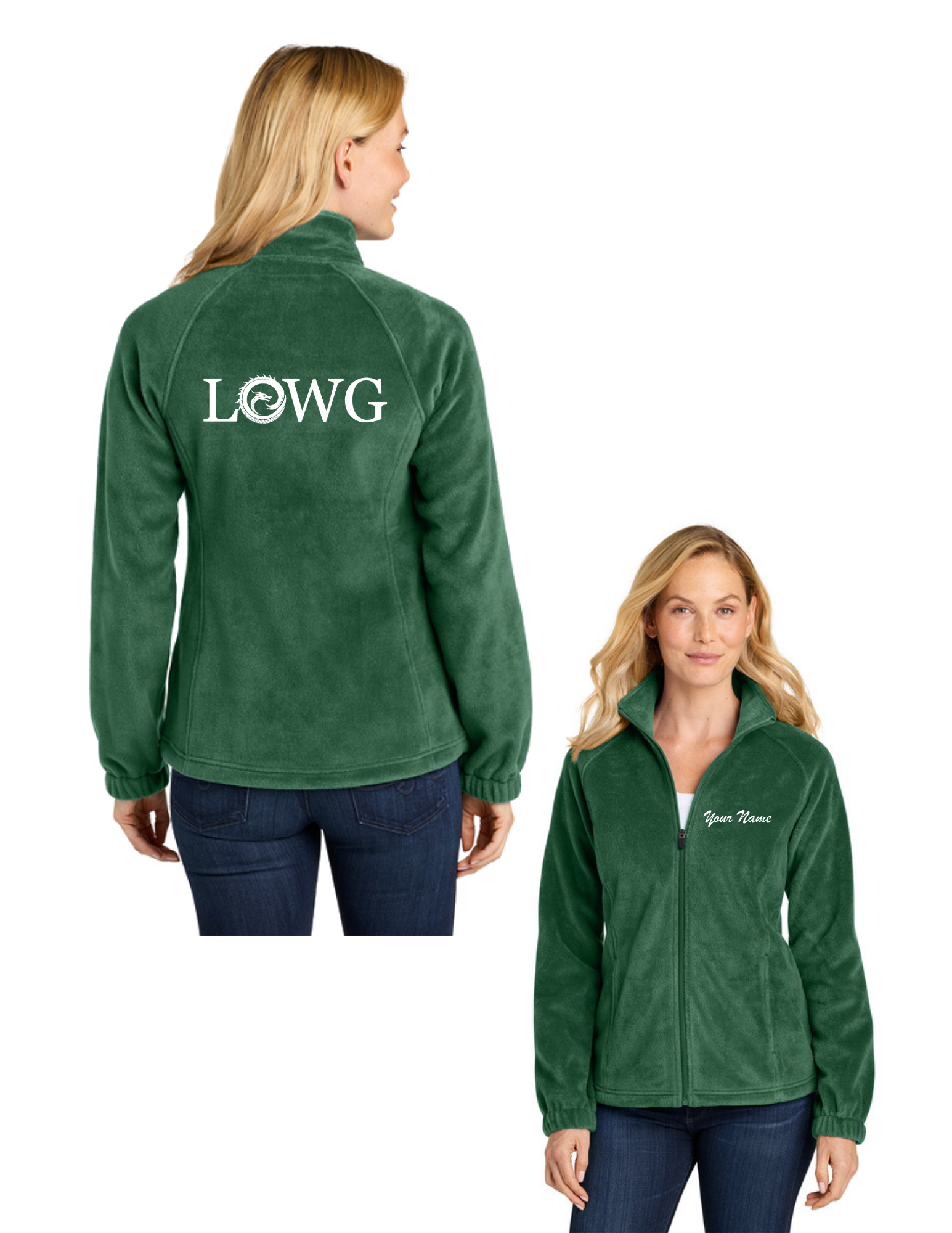 LOWG Women's Plush Fleece Full-Zip Jacket