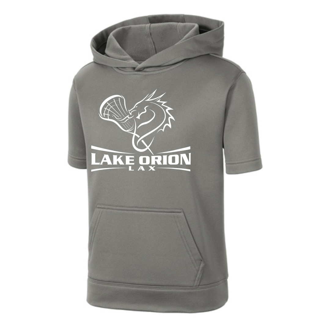 Lake Orion LAX Lacrosse Youth Sport-Wick ® Fleece Short Sleeve Hooded Pullover