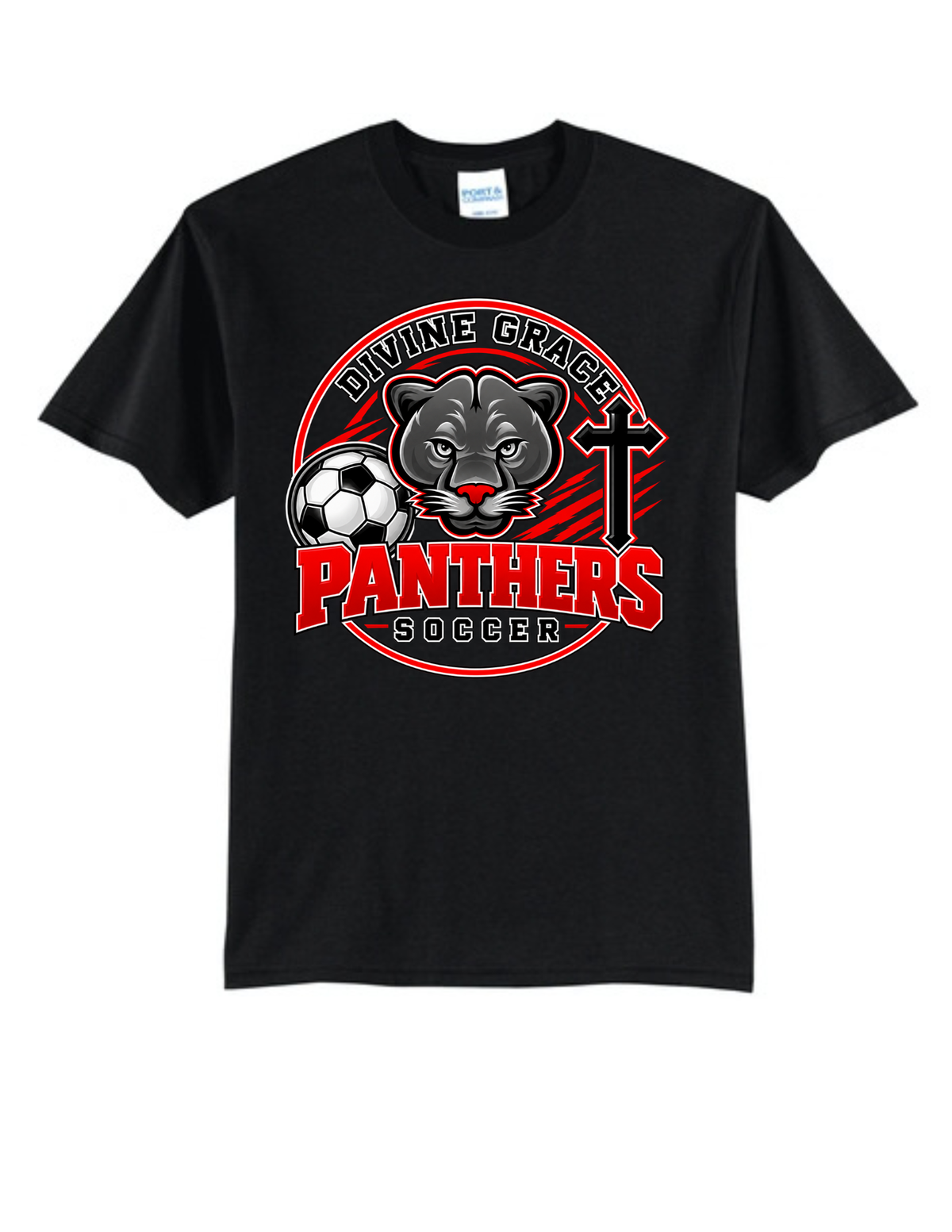 Divine Grace Panthers Soccer Core Blend Tee