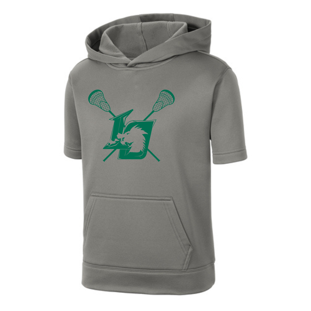 LO Dragons Lacrosse Youth Sport-Wick ® Fleece Short Sleeve Hooded Pullover