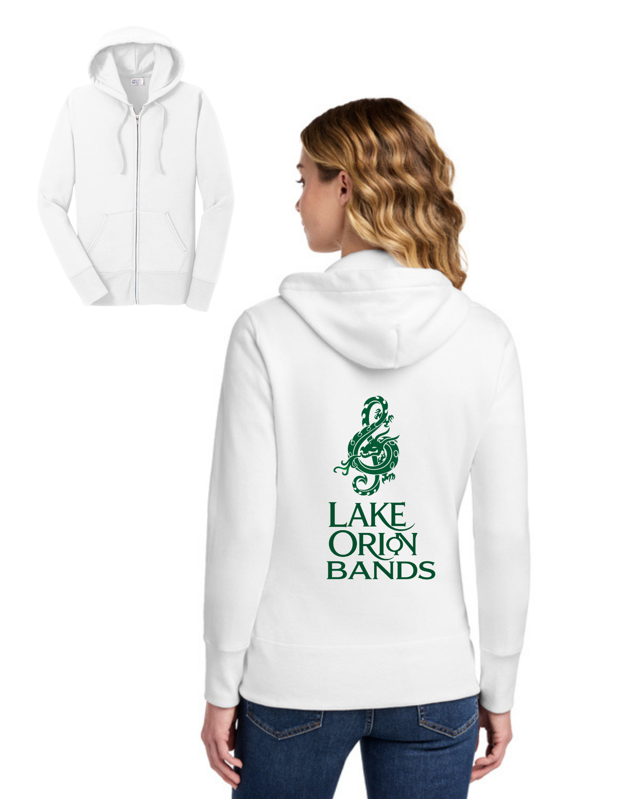 LO Stacked Clef Women's Core Fleece Full-Zip Hooded Sweatshirt