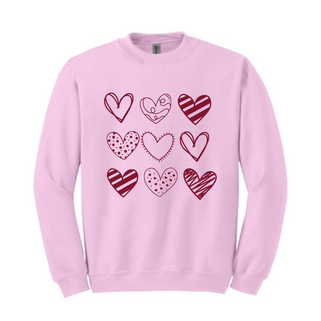 Hearts Heavy Blend Crew Neck Sweatshirt