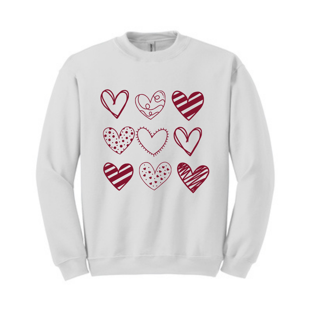 Hearts Heavy Blend Crew Neck Sweatshirt