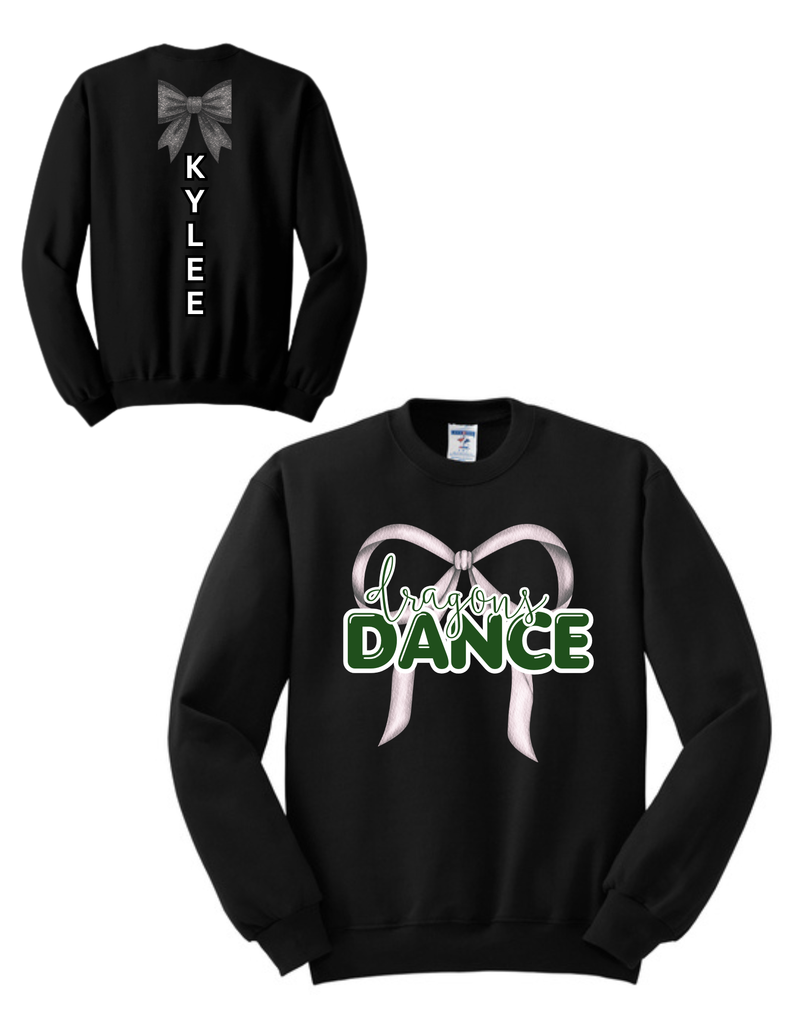 Glitter Bow Dance Team NuBlend Crewneck Sweatshirt