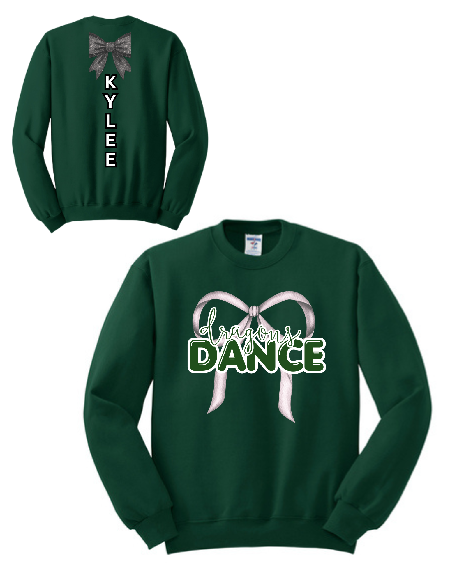 Glitter Bow Dance Team NuBlend Crewneck Sweatshirt