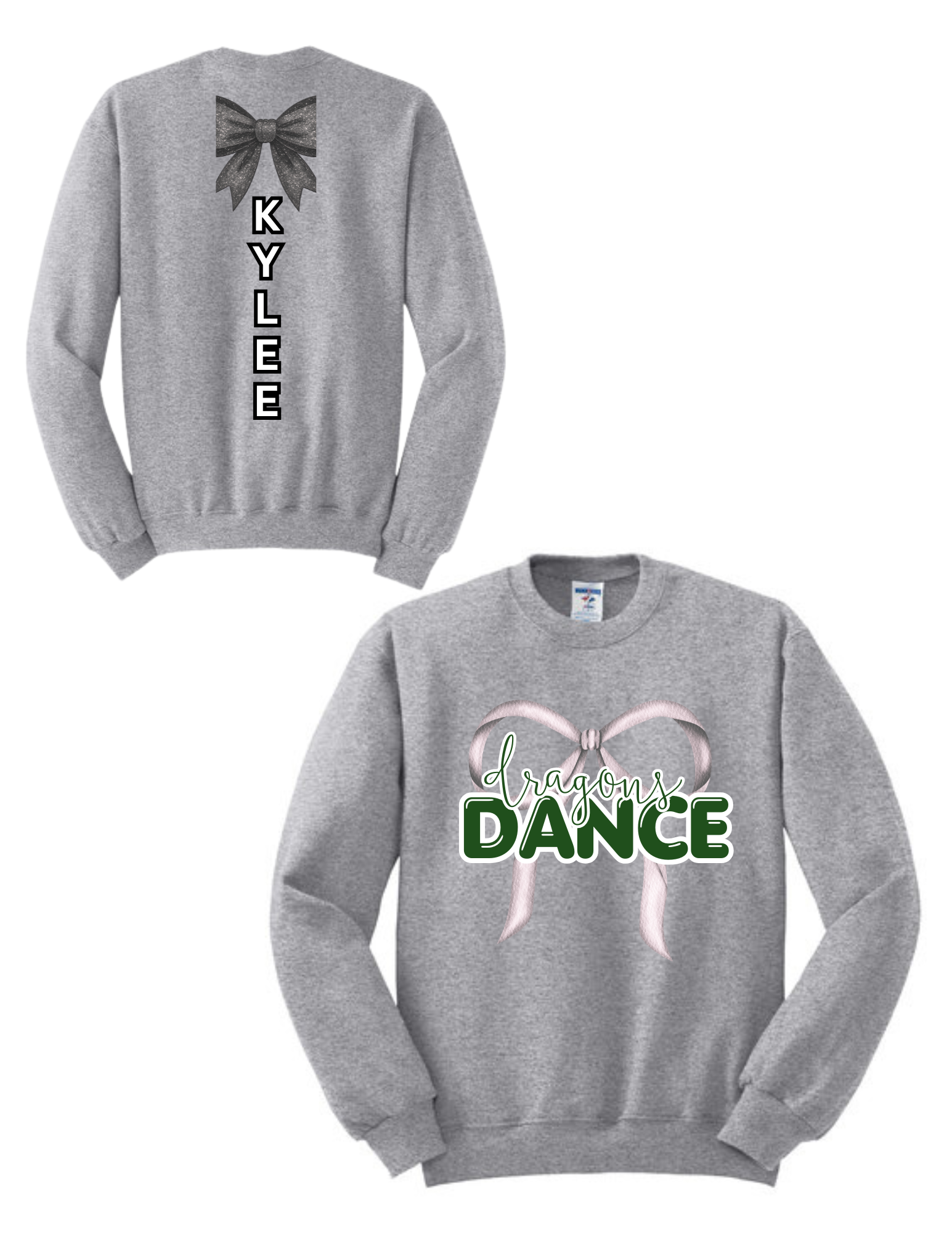Glitter Bow Dance Team NuBlend Crewneck Sweatshirt