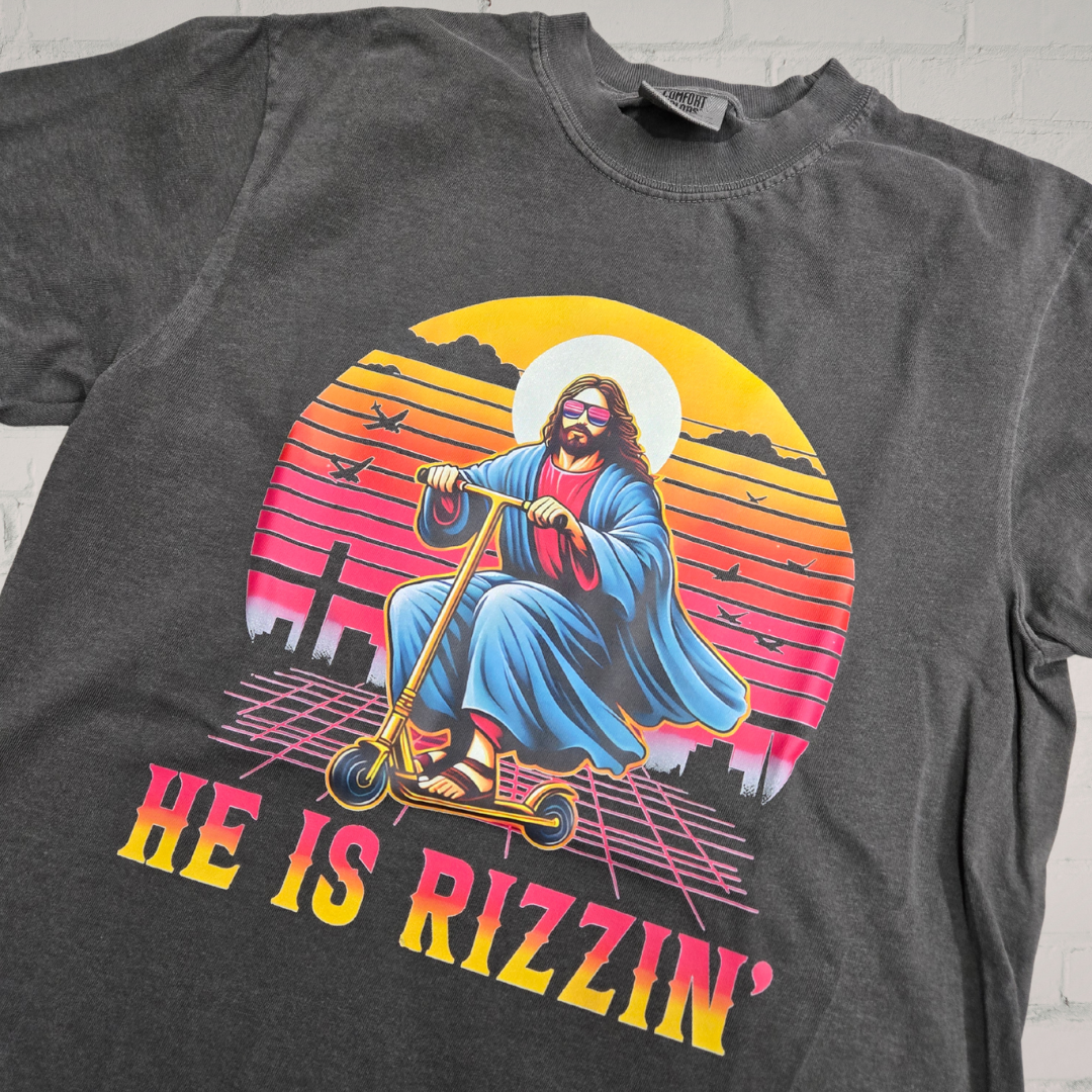 He is Rizzin' Comfort Colors® Heavyweight Ring Spun Tee