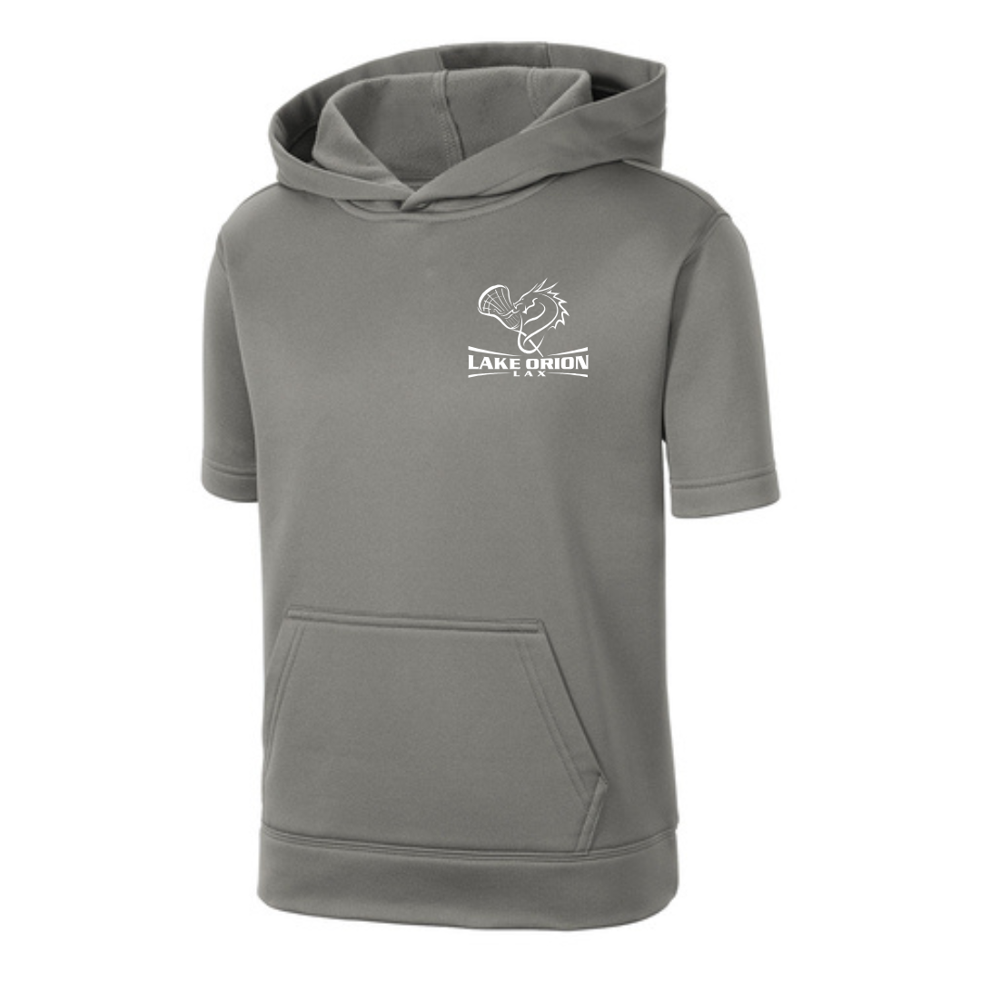 Lake Orion LAX Lacrosse Youth Sport-Wick ® Fleece Short Sleeve Hooded Pullover