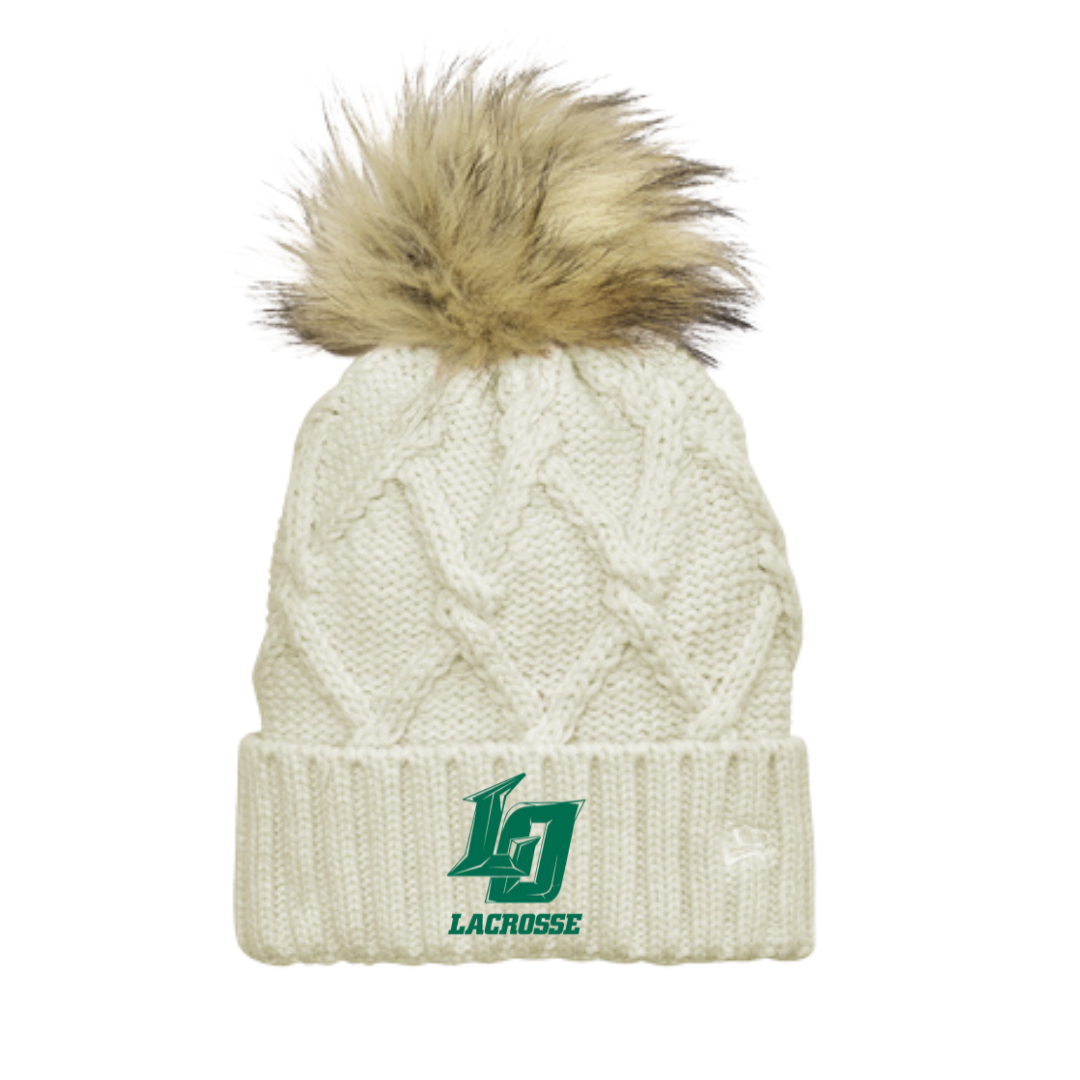 Lake Orion Lacrosse New Era ® Faux Fur Pom Beanie