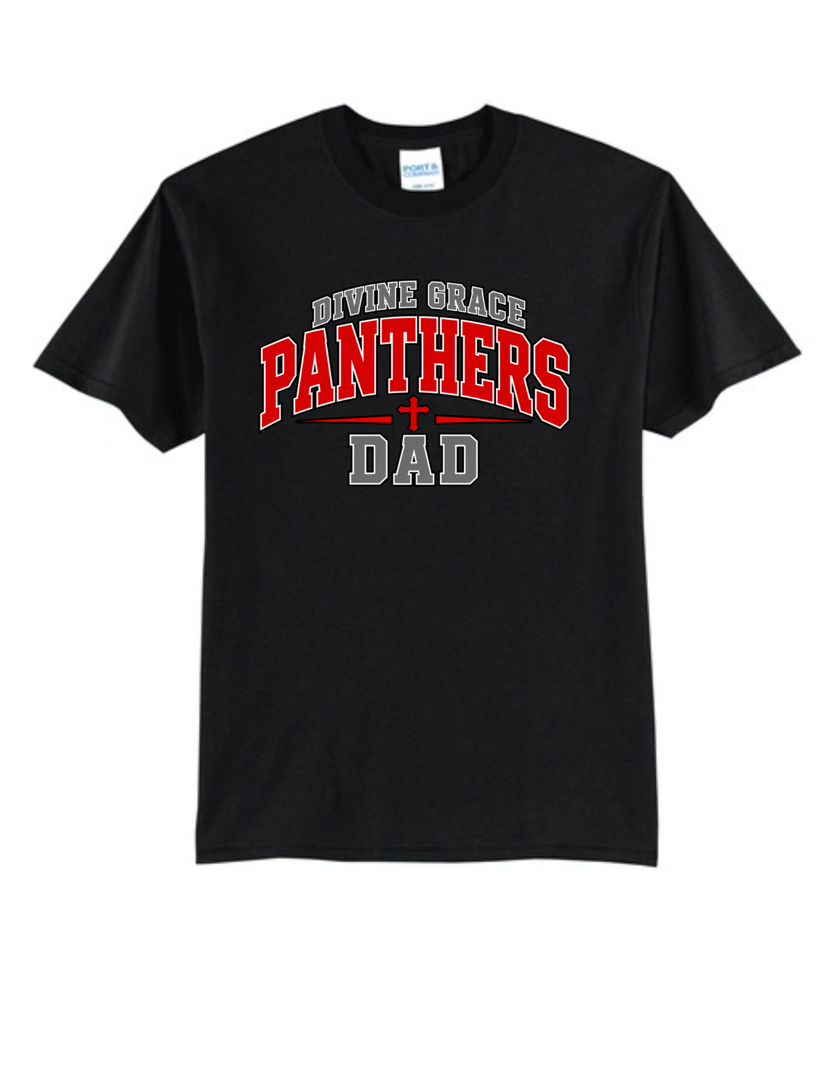 Divine Grace Panthers Collegiate Dad Core Blend Tee
