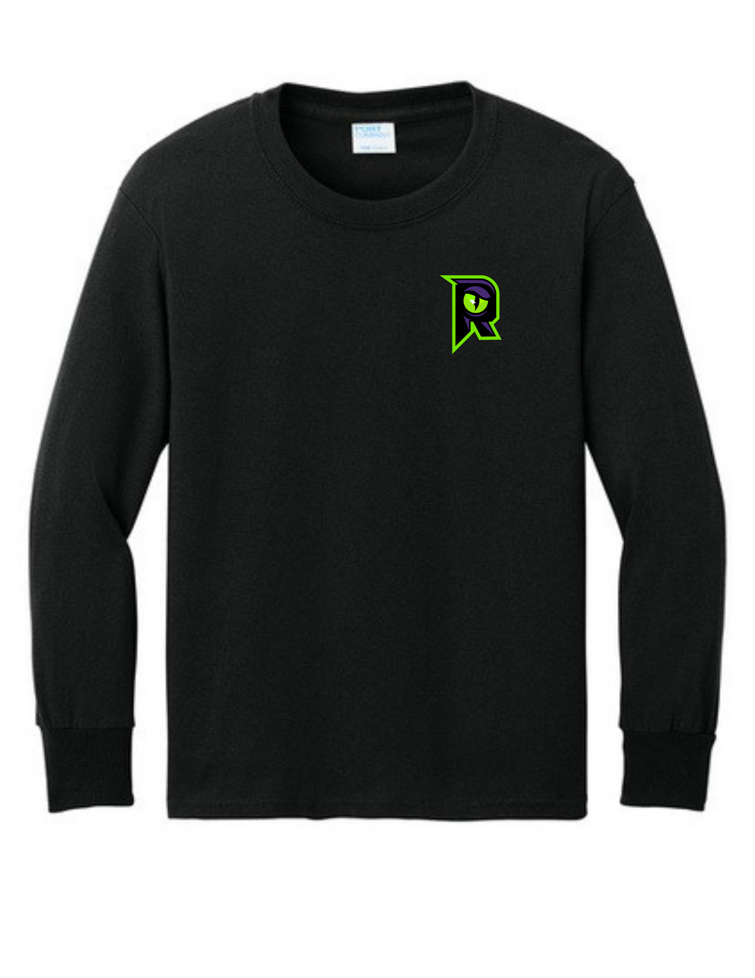 Raptors R - Youth Long Sleeve Core Cotton Tee