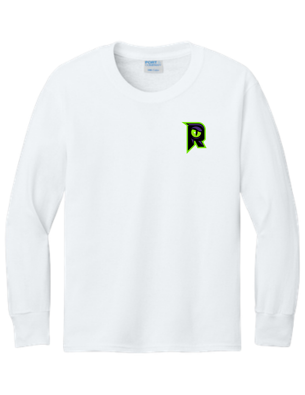 Raptors R - Youth Long Sleeve Core Cotton Tee