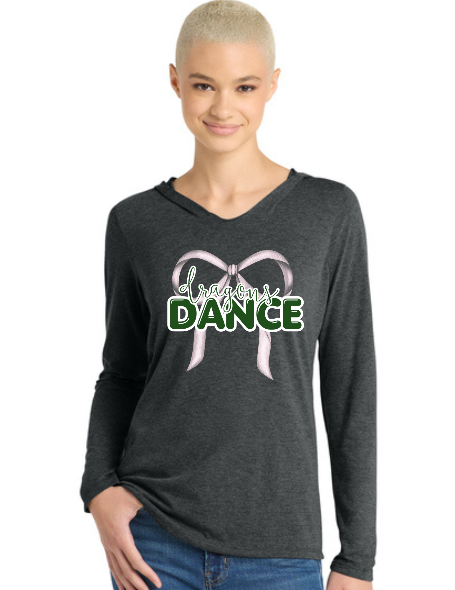 Glitter Ribbon Dance Team Women's Perfect-Tri Long Sleeve Hoodie