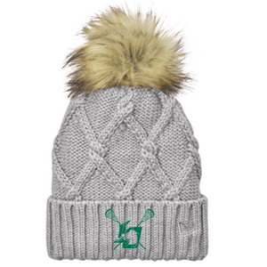 Lake Orion Dragons Lacrosse New Era ® Faux Fur Pom Beanie