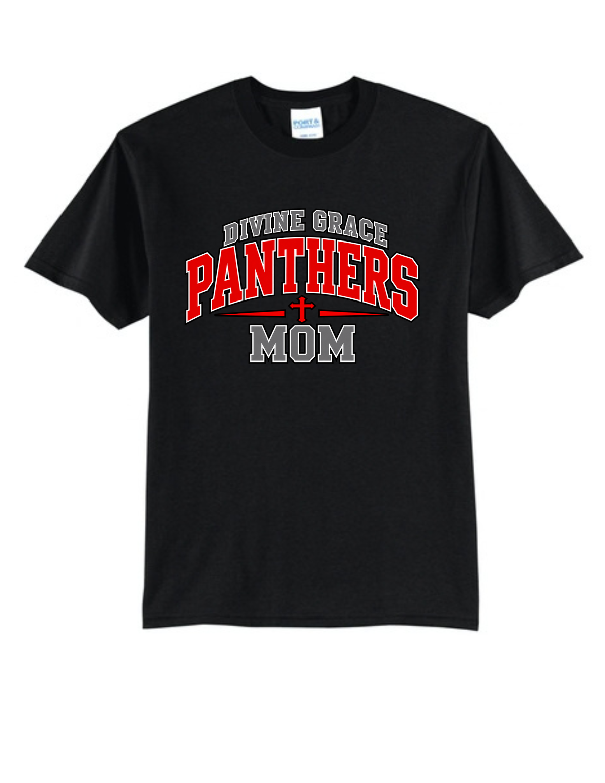 Divine Grace Panthers Collegiate Mom Core Blend Tee