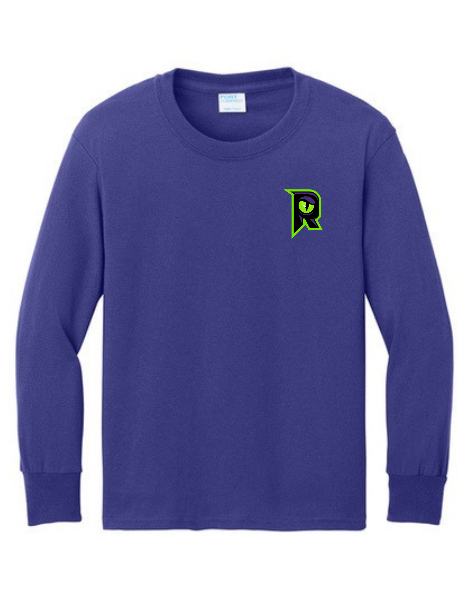 Raptors R - Youth Long Sleeve Core Cotton Tee