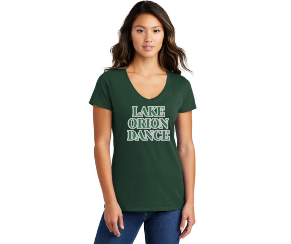Ladies Short Seeve Fan Favorite V-Neck T