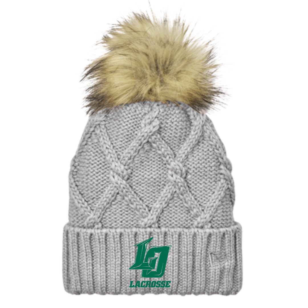 Lake Orion Lacrosse New Era ® Faux Fur Pom Beanie