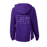 Elite Dance  Ladies Colorblock Hooded Raglan Jacket