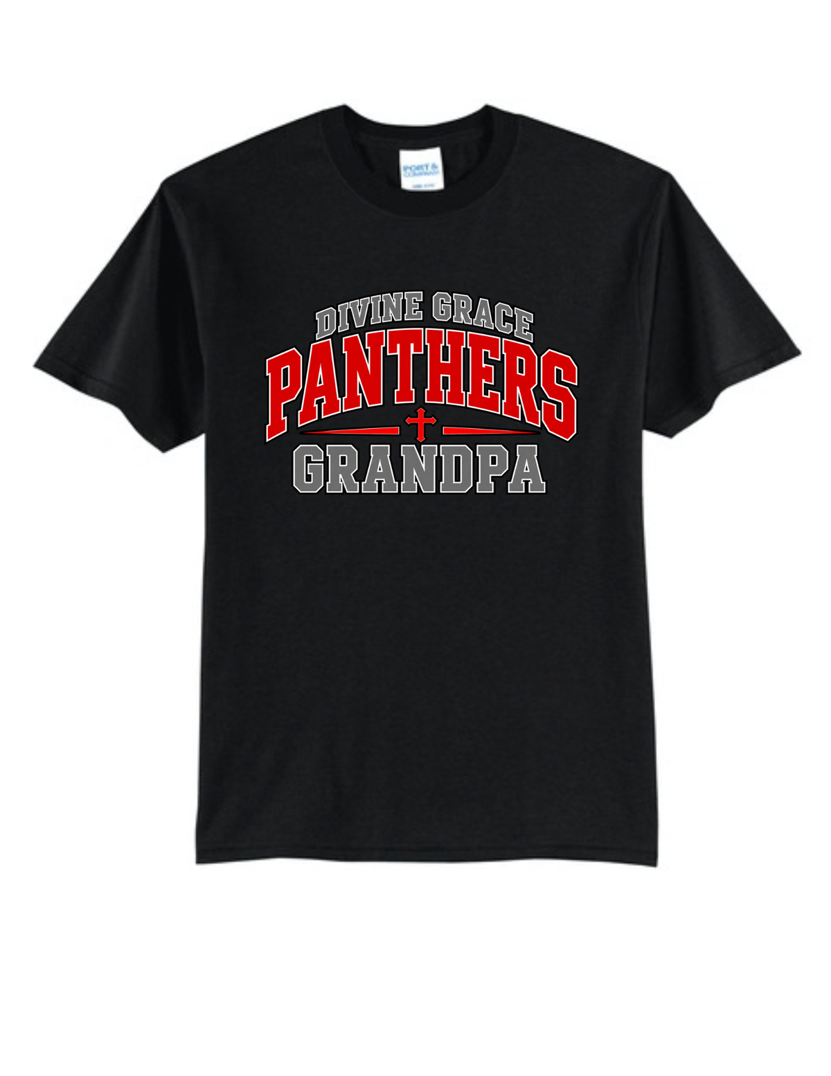 Divine Grace Panthers Collegiate Grandpa Core Blend Tee