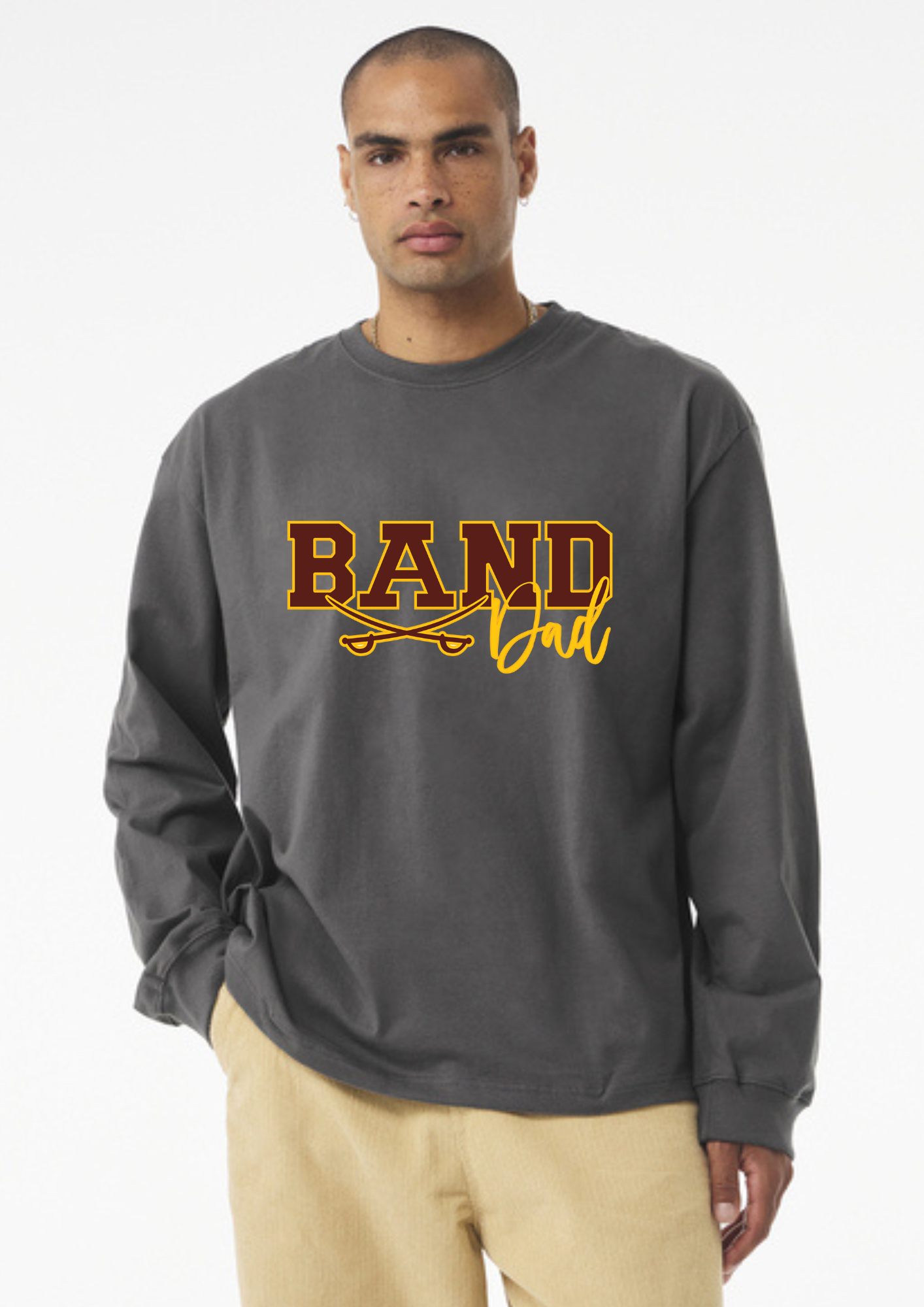 Adams Band Dad BELLA+CANVAS® Unisex 7.5-Ounce Heavyweight Long Sleeve Tee