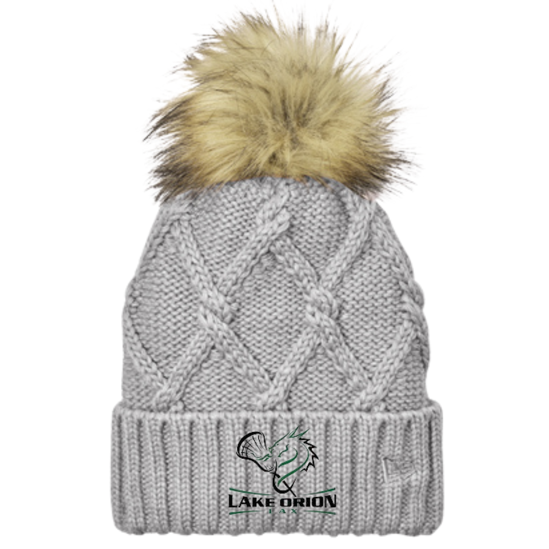 Lake Orion LAX Lacrosse New Era ® Faux Fur Pom Beanie