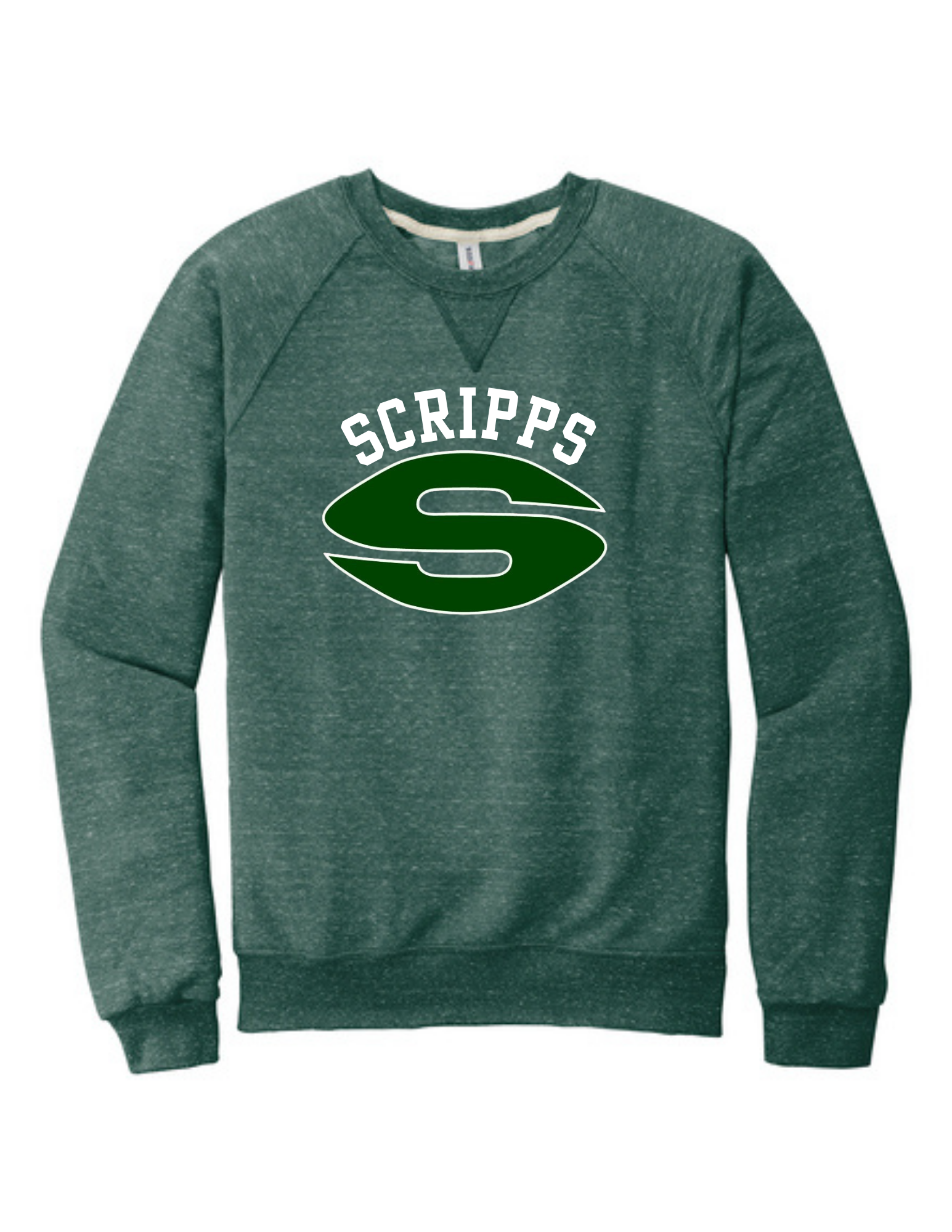 Scripps Snow Heather French Terry Raglan Crew