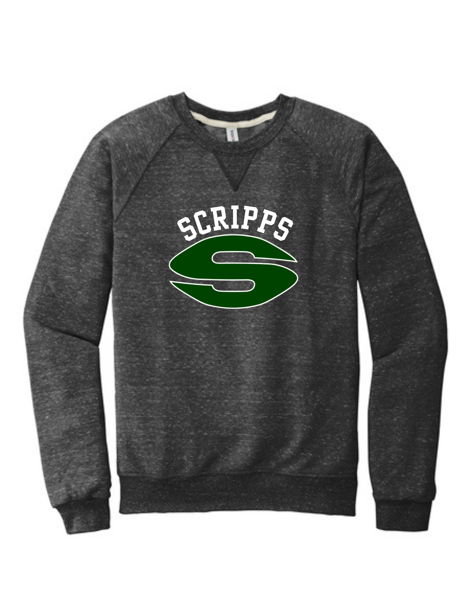 Scripps Snow Heather French Terry Raglan Crew