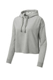 Peace Love & Dragons Ladies PosiCharge ® Tri-Blend Wicking Fleece Crop Hooded Pullover