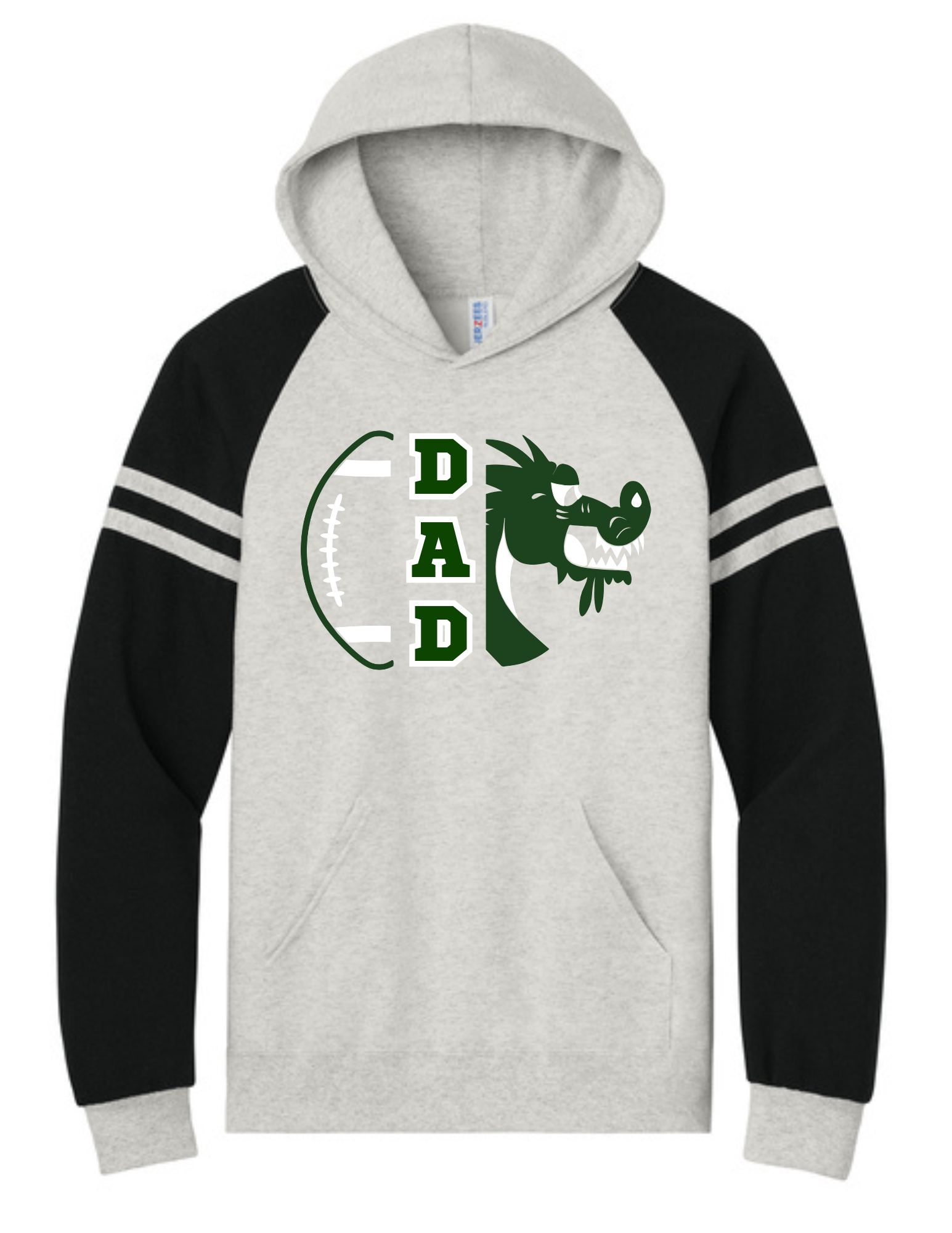 Football Dad Unisex NuBlend® Varsity Colorblock Hooded Sweatshirt