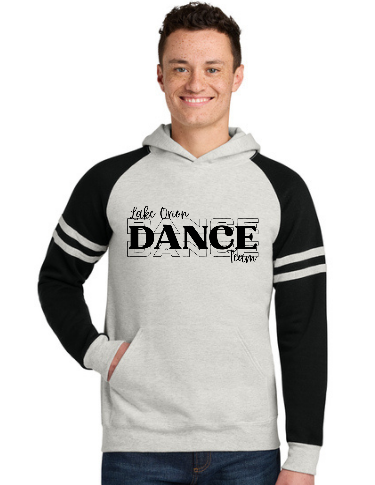 Shadowed Dance Team Unisex NuBlend® Varsity Colorblock Hooded Sweatshirt