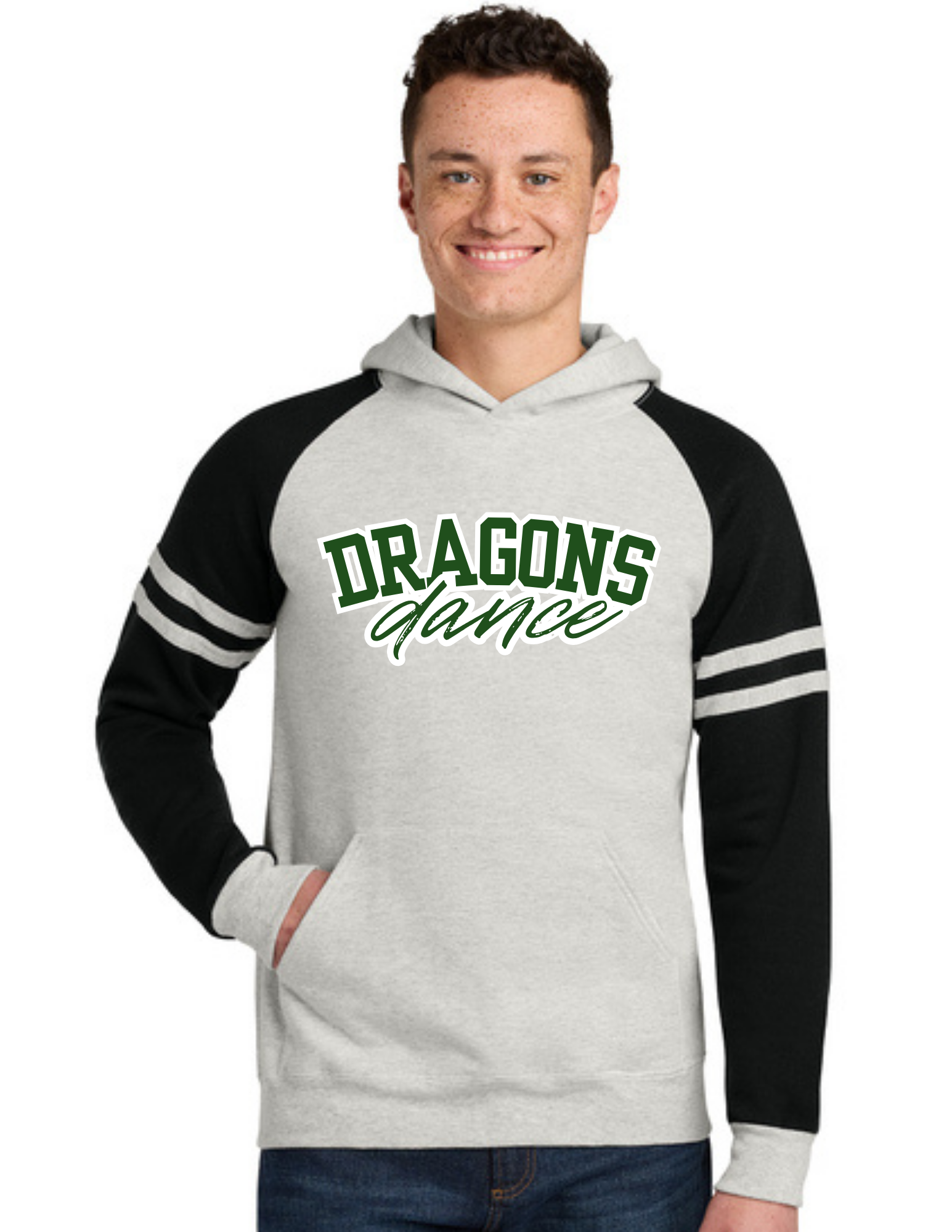 Dragons Dance Team Unisex NuBlend® Varsity Colorblock Hooded Sweatshirt