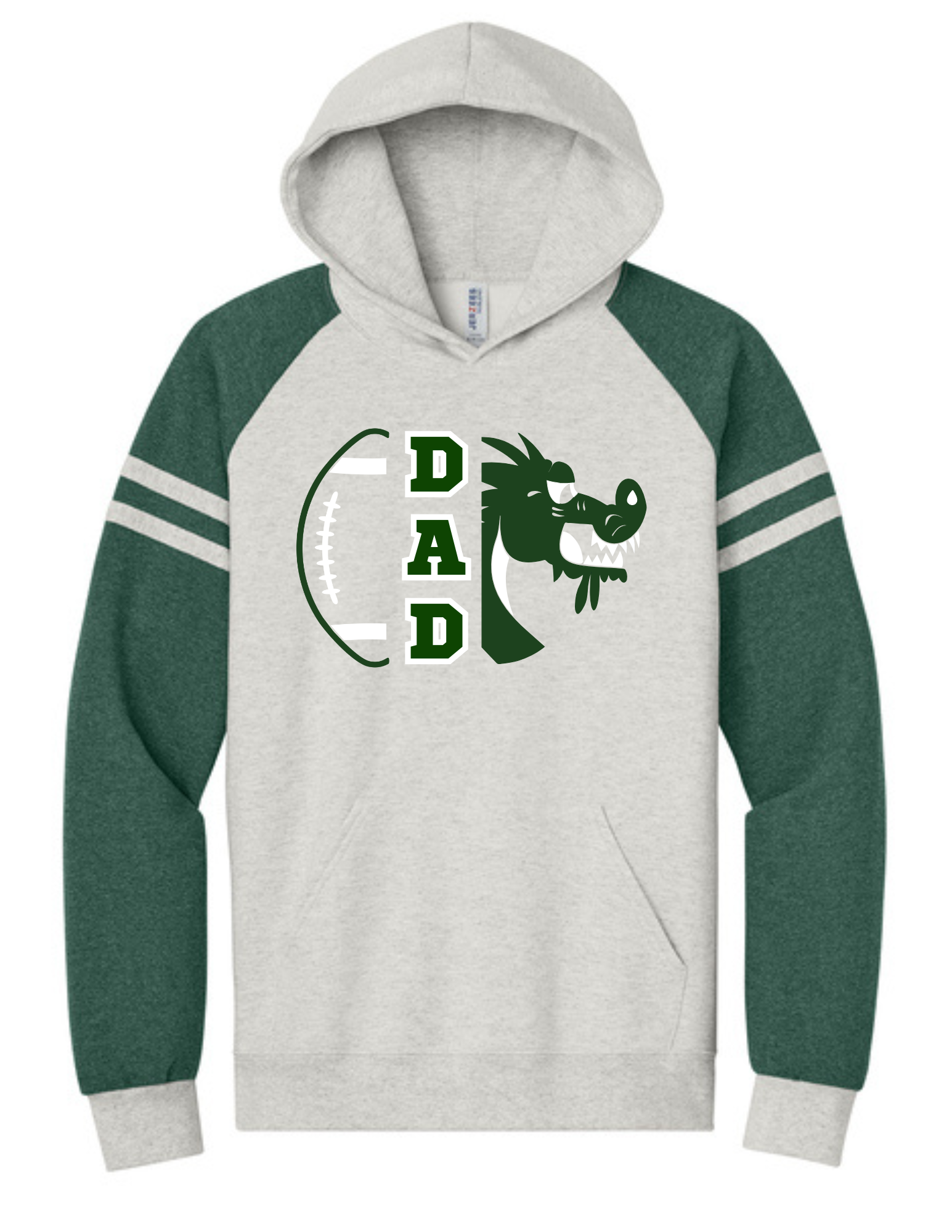 Football Dad Unisex NuBlend® Varsity Colorblock Hooded Sweatshirt