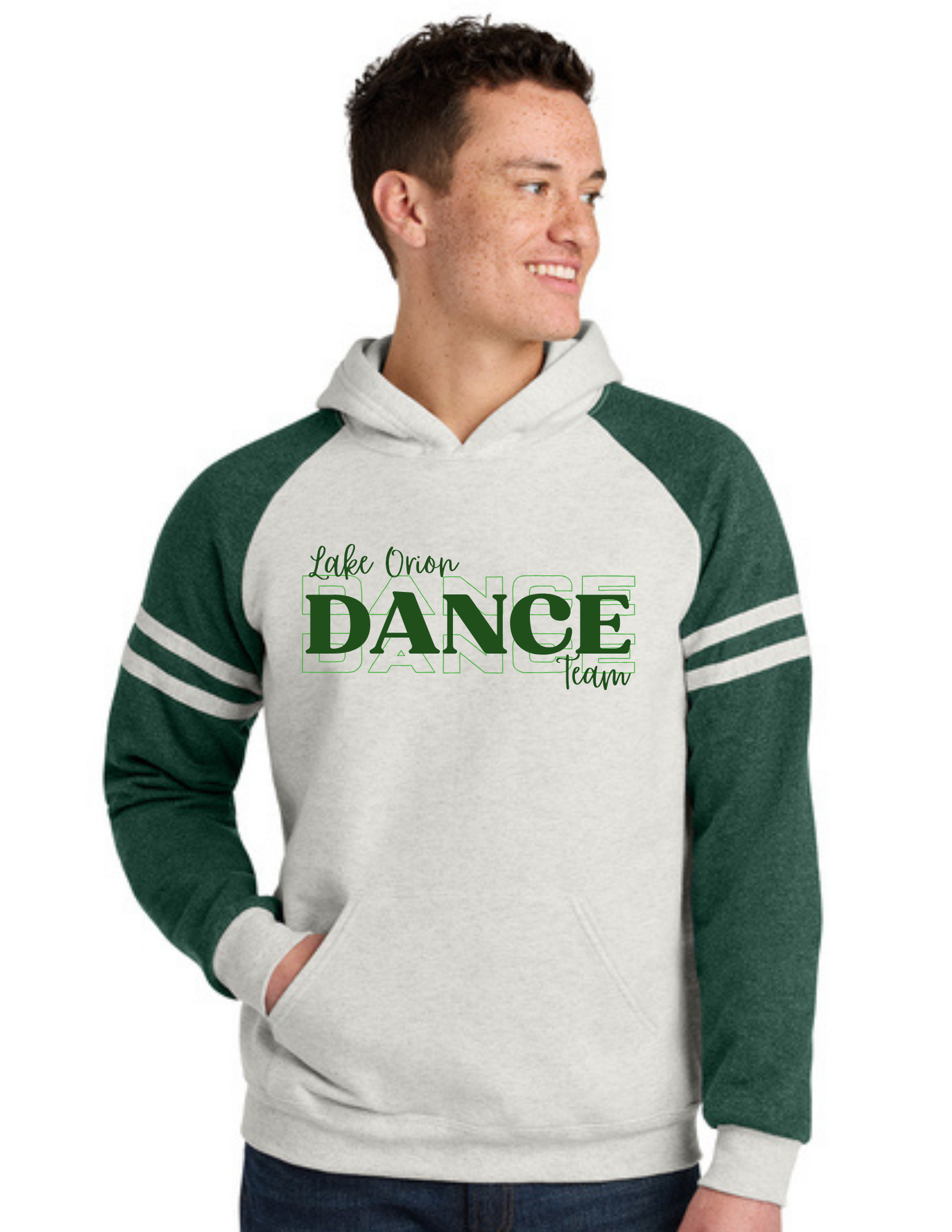 Shadowed Dance Team Unisex NuBlend® Varsity Colorblock Hooded Sweatshirt