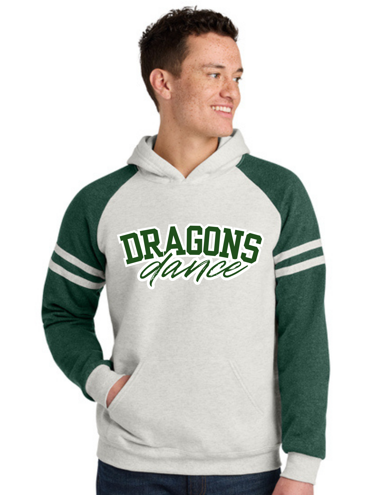 Dragons Dance Team Unisex NuBlend® Varsity Colorblock Hooded Sweatshirt