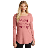 Valentine's Day Hearts Women’s Perfect Tri ® Long Sleeve Tunic Tee