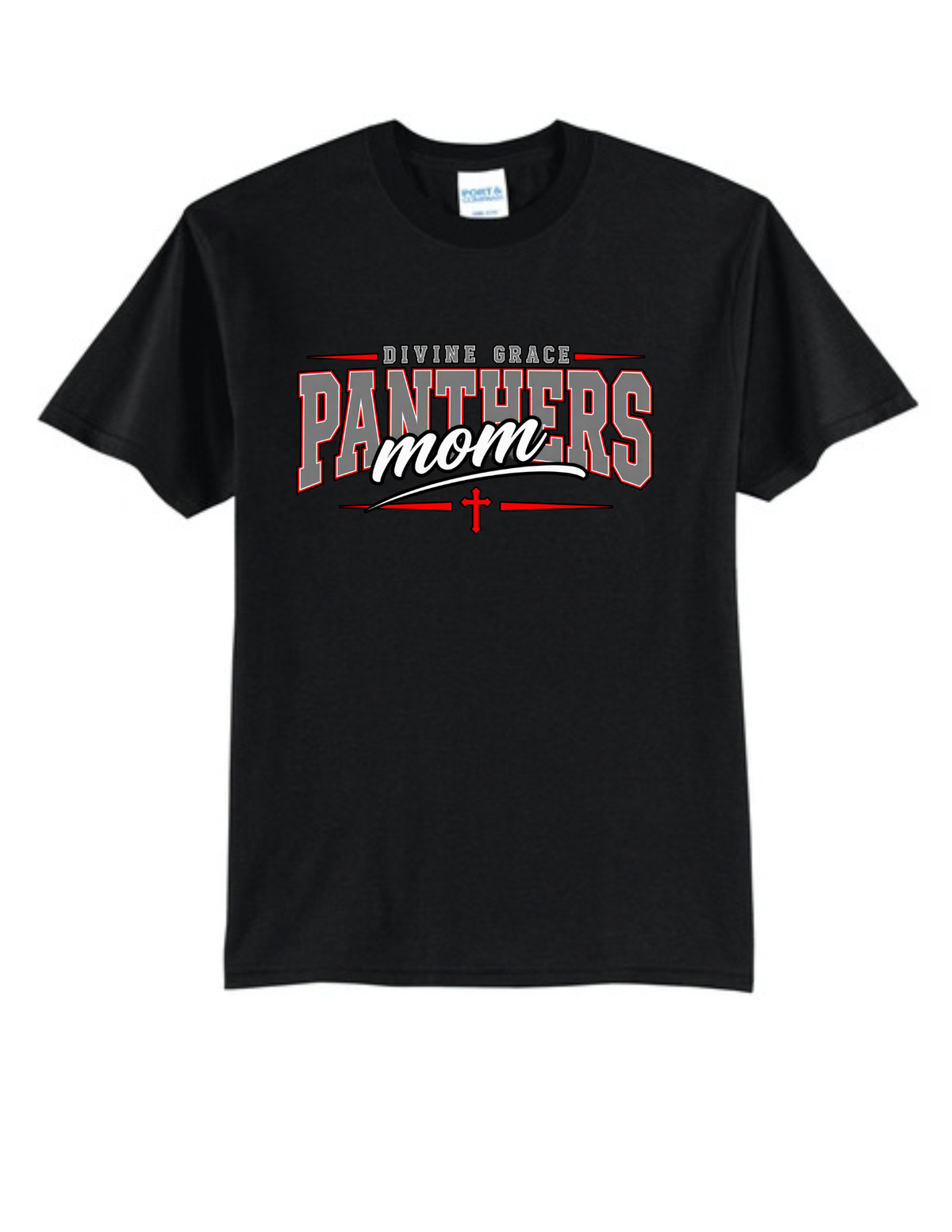 Divine Grace Panthers Mom Core Blend Tee