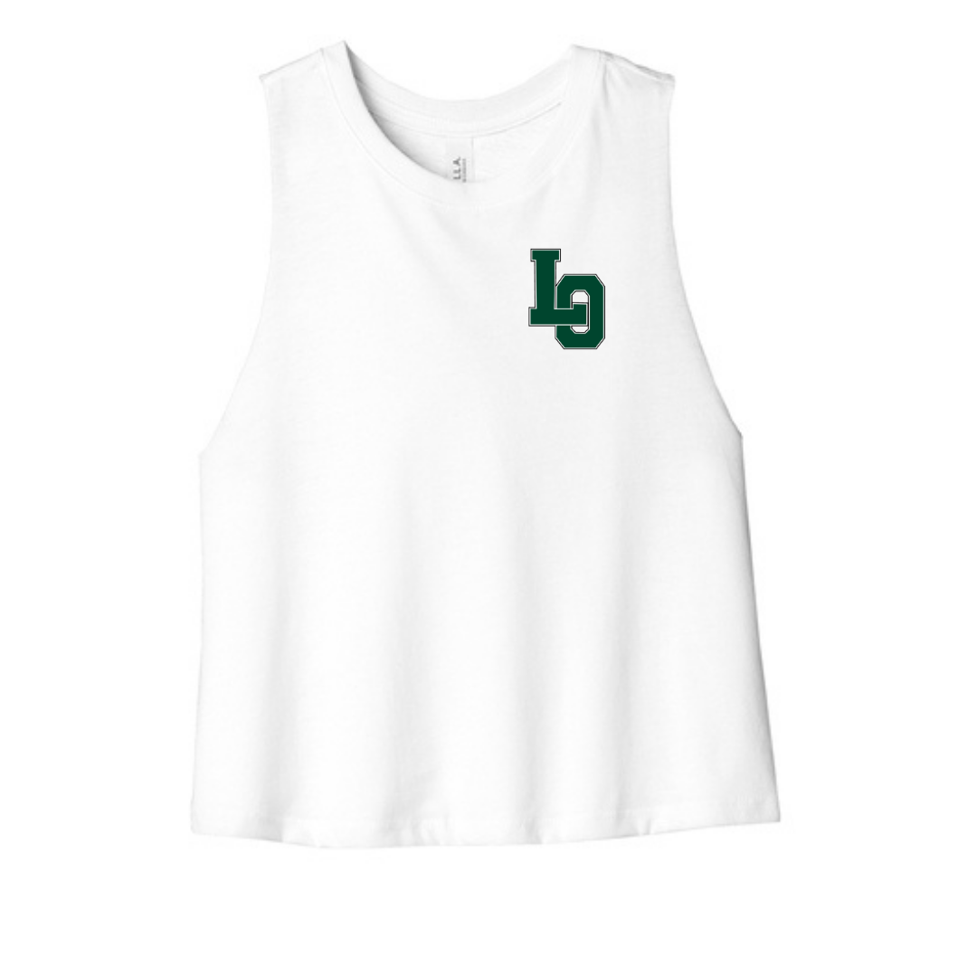 LO BELLA+CANVAS ® Women’s Racerback Cropped Tank - Lacrosse