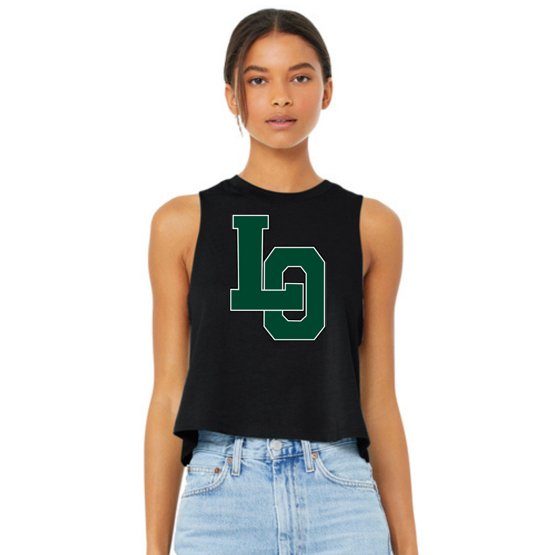 LO BELLA+CANVAS ® Women’s Racerback Cropped Tank - Lacrosse