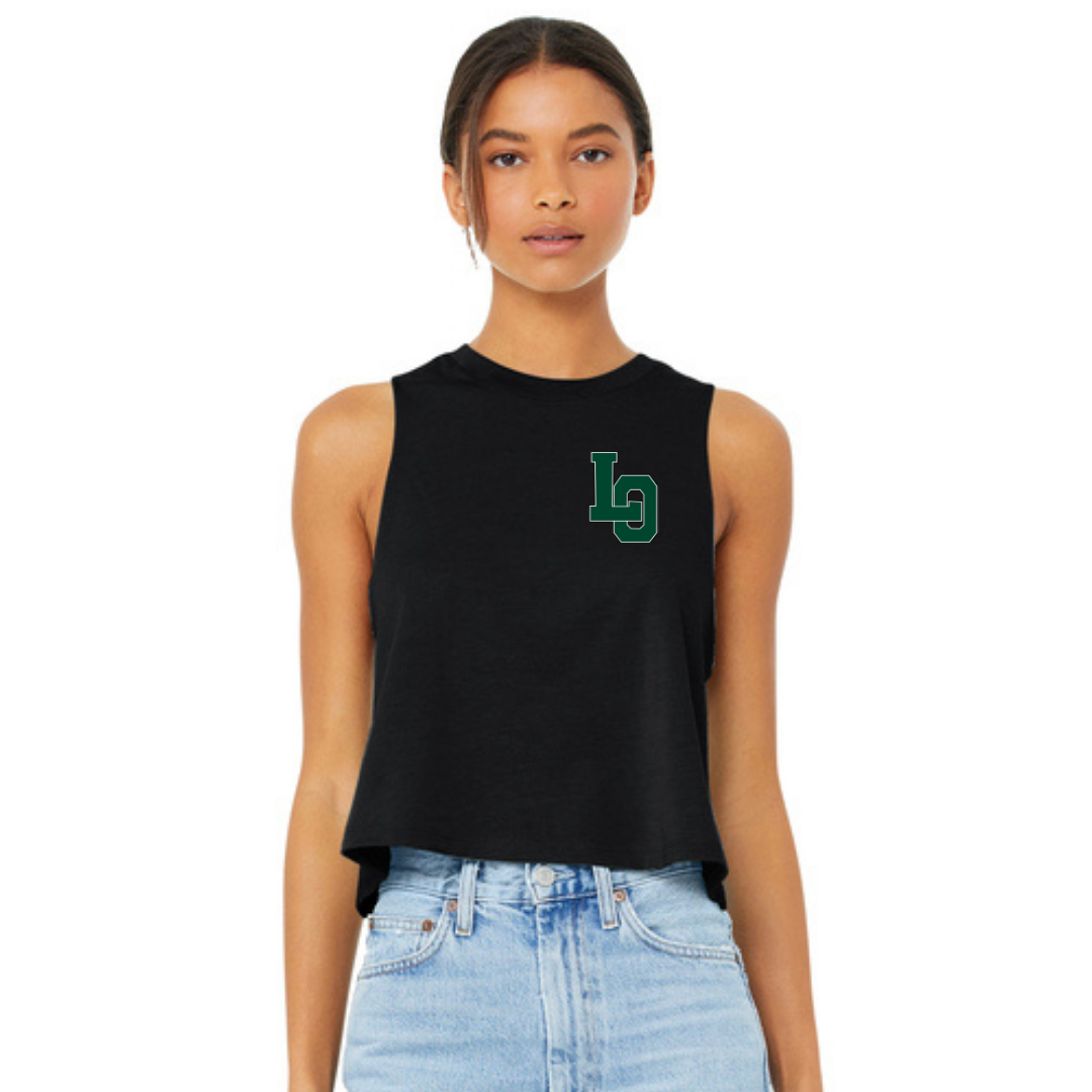 LO BELLA+CANVAS ® Women’s Racerback Cropped Tank - Lacrosse