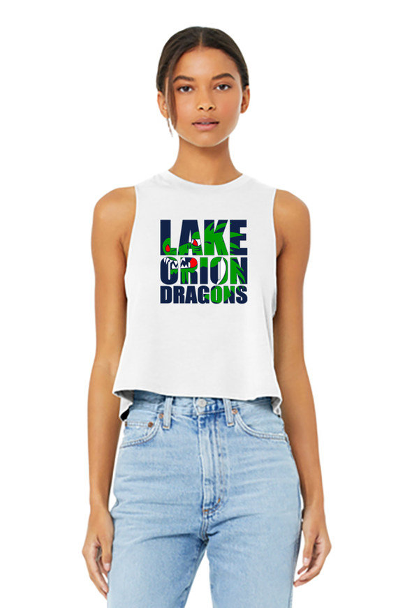 Women's Racerback Cropped Tank - Lake Orion Spirit