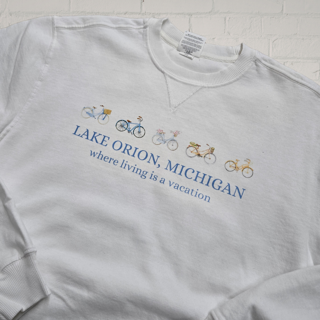 Lake Orion Bicycles Beach Wash® Garment-Dyed Crewneck Sweatshirt