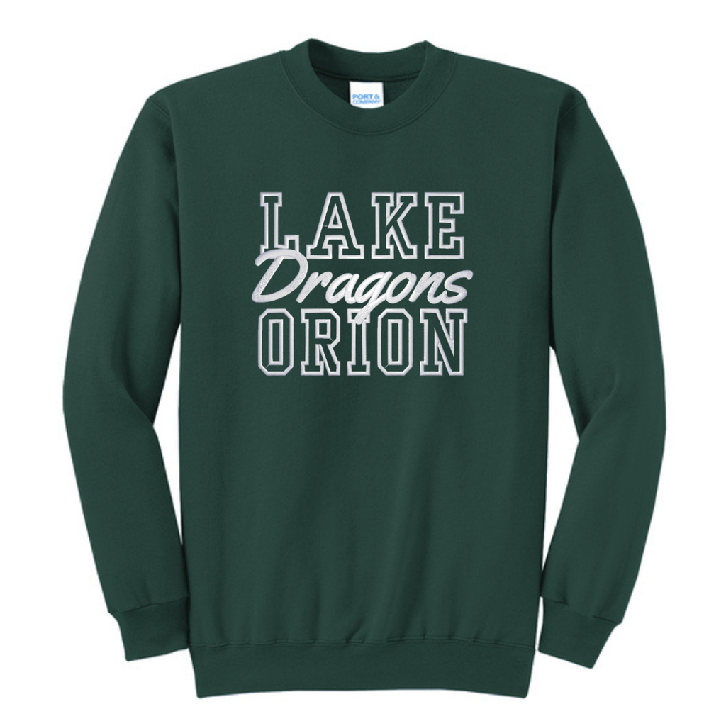 Lake Orion Dragons Varsity Script Core Fleece Crewneck