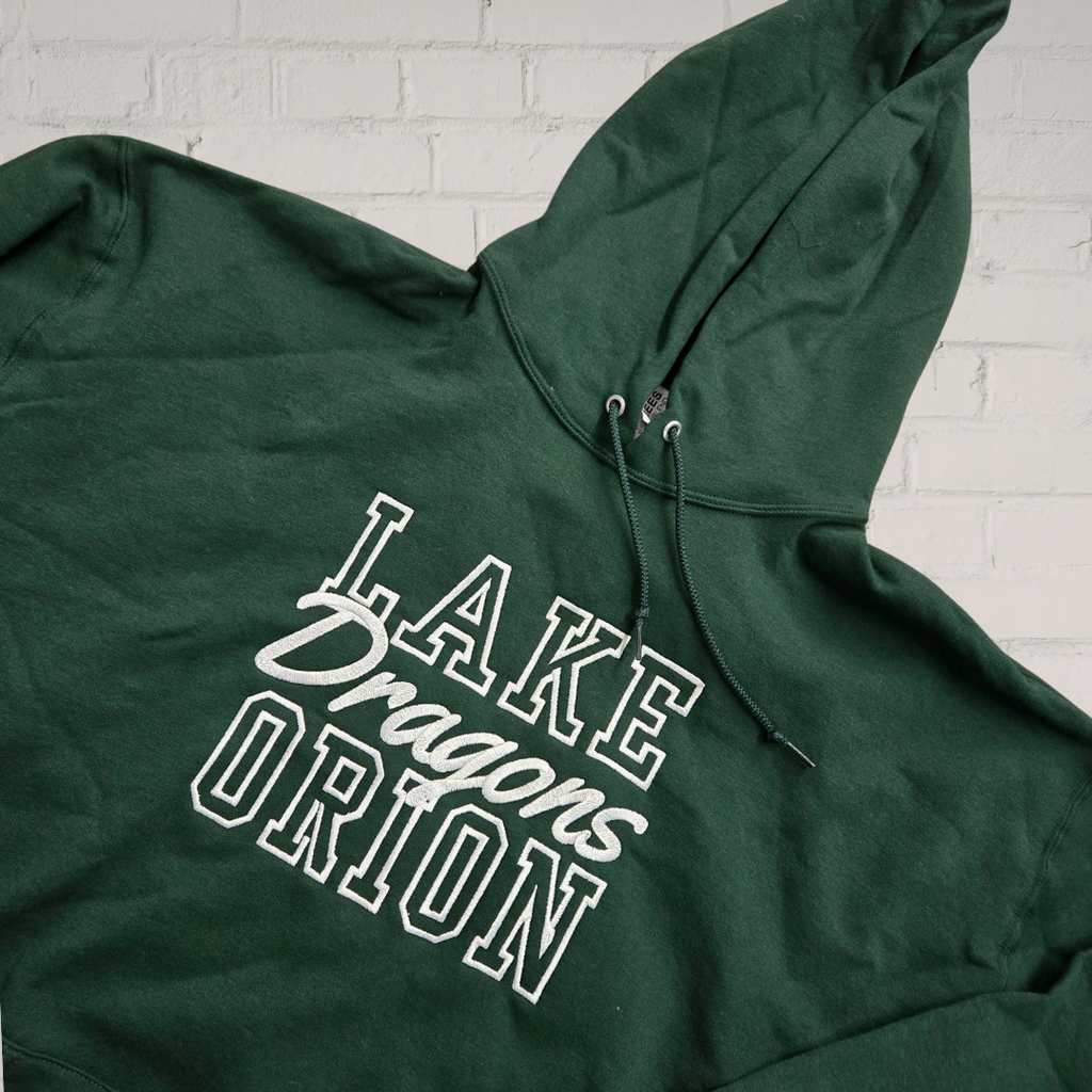 Lake Orion Dragons Varsity Script NuBlend® Pullover Hooded Sweatshirt