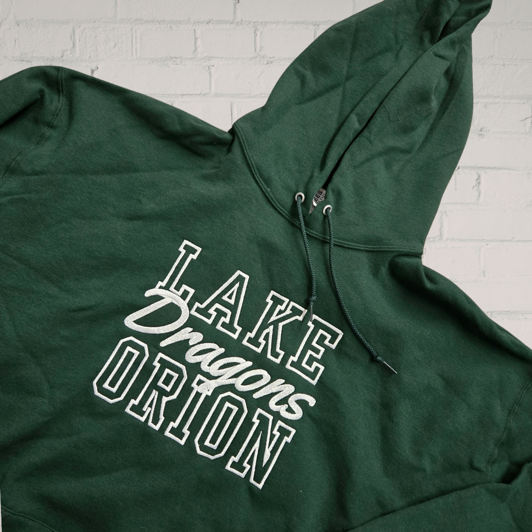 Lake Orion Dragons Varsity Script NuBlend® Pullover Hooded Sweatshirt
