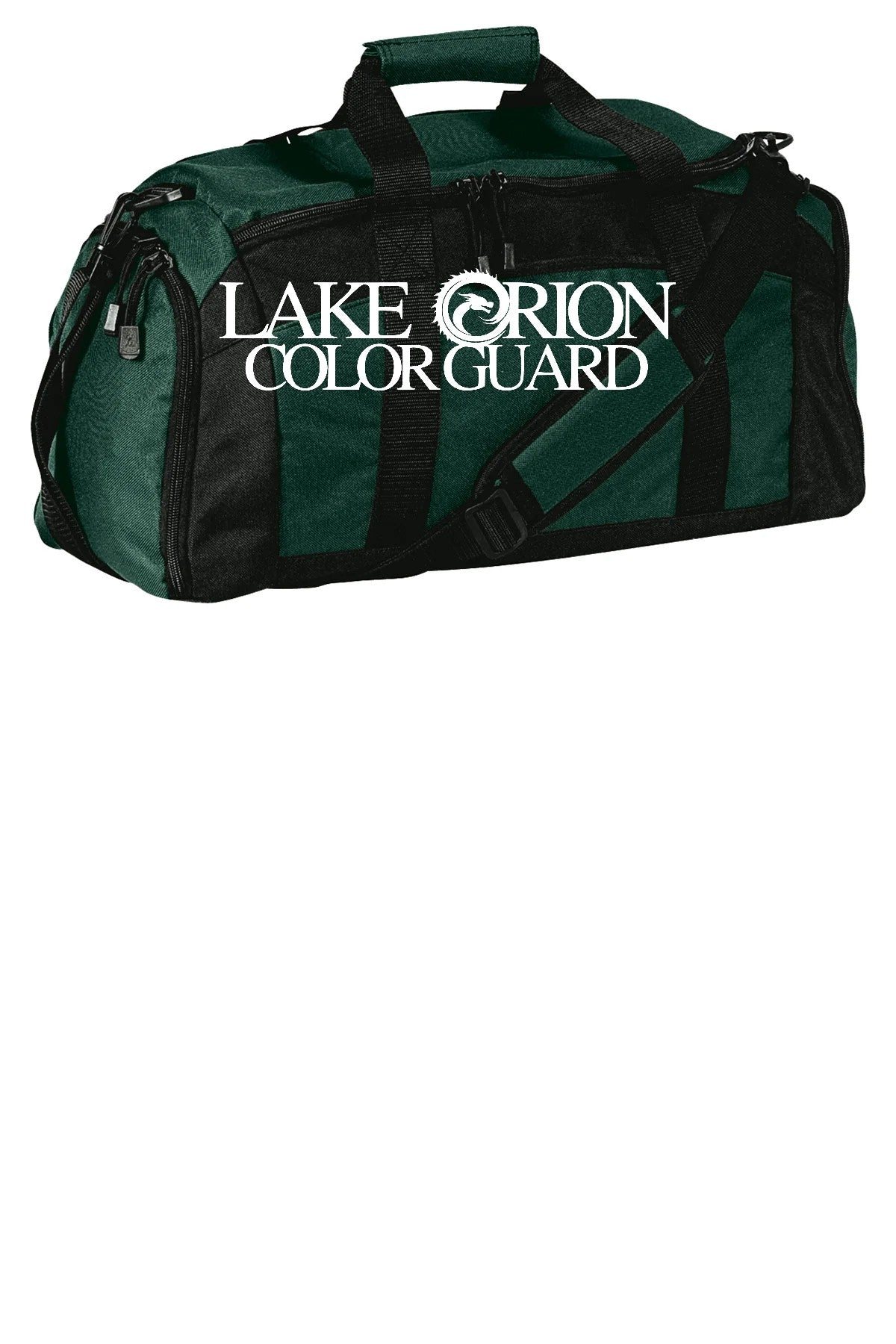 Lake Orion Color Guard Forest Green with white logo